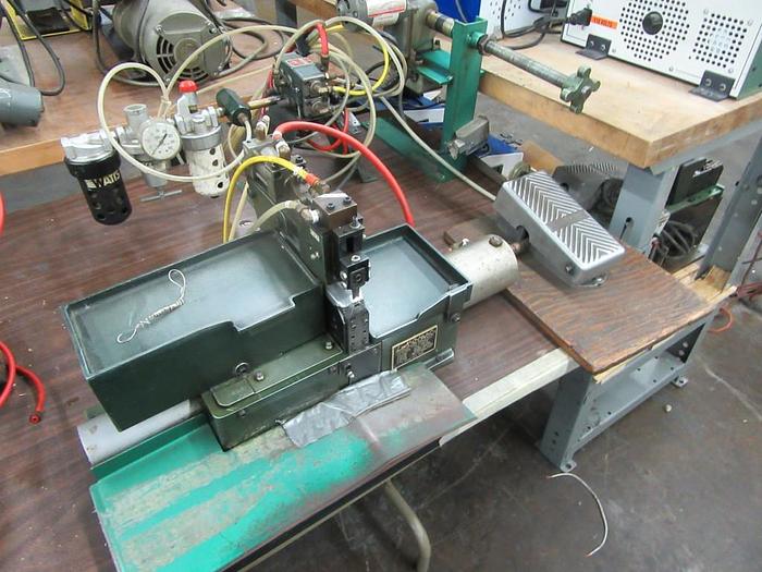 Used 2365-130 Crafford Model D Bench Model, Air Operated Link-O-Matic Link Making Machine