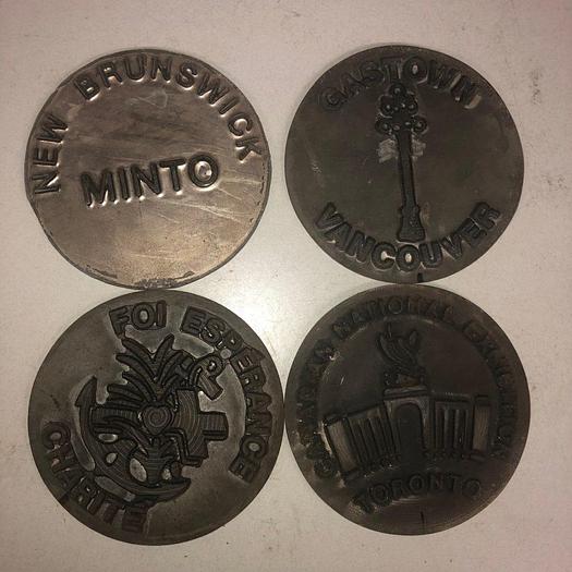 Used 3529-700 Assorted Group Lot of 50 Antique Mixed Master Brocading Templates – Brass, Bronze and Magnesium Material