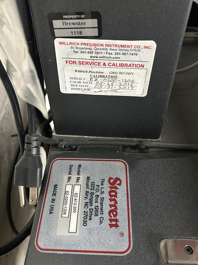 Used Starrett Galileo EZ Vision System with Quadra-Chek QC300 Precision 2D Optical/Video Measurement System