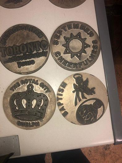 Used 3445-700 Assorted Group Lot of 50 Antique Mixed Master Brocading Templates -Magnesium Metal Material