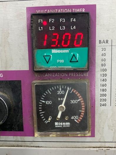 Used Nicem-Matic Model P-400 Rubber Mold Vulcanizer, S/N: 4500