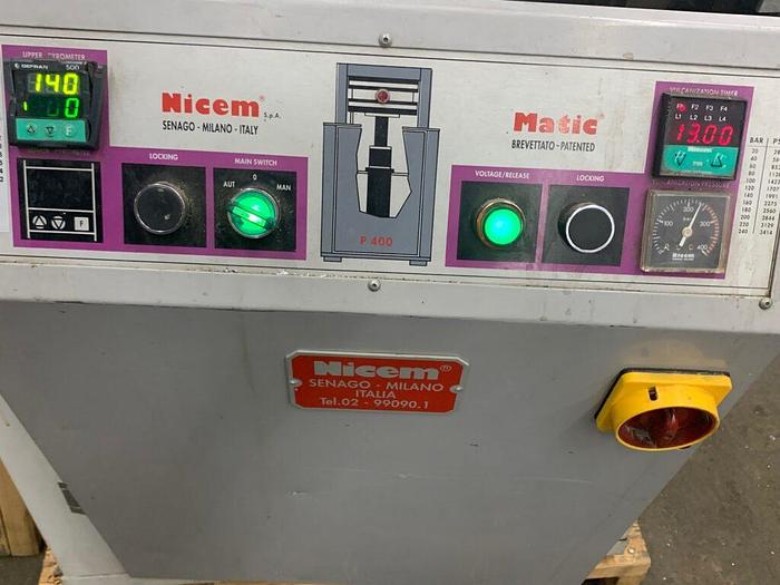 Used Nicem-Matic Model P-400 Rubber Mold Vulcanizer, S/N: 4500