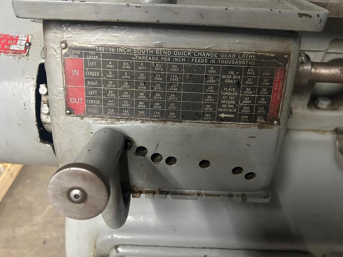 Used South Bend 14-1/2"X 38" Heavy Duty Precision Lathe Model 8183C W/ Taper Attachment & Tooling
