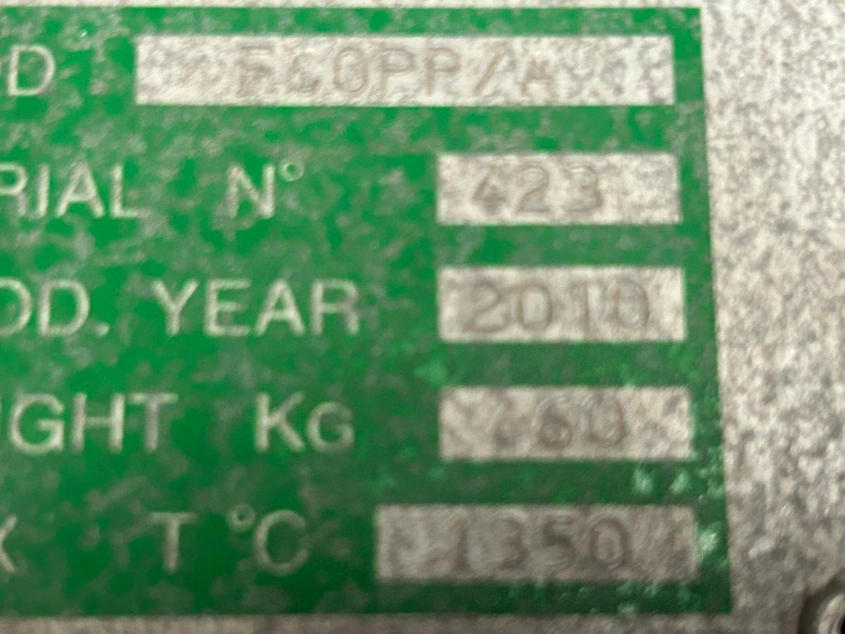 Used Italimpainti Cupellation Furnace Type FCOPP/A New 2010