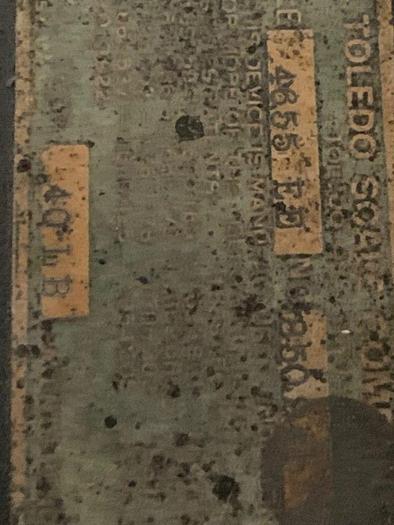 Used 5907-380 Vintage Antique Toledo Scale Co. OVER/UNDER Parts Counting Ratio Model 4652 / 40 LB Capacity