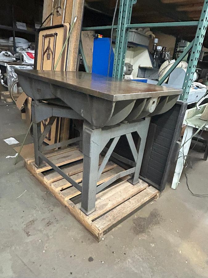 Used Machine Products Corp Job #5 (48" x 30") Precision Cast Iron Surface Plate on HD Steel Stand