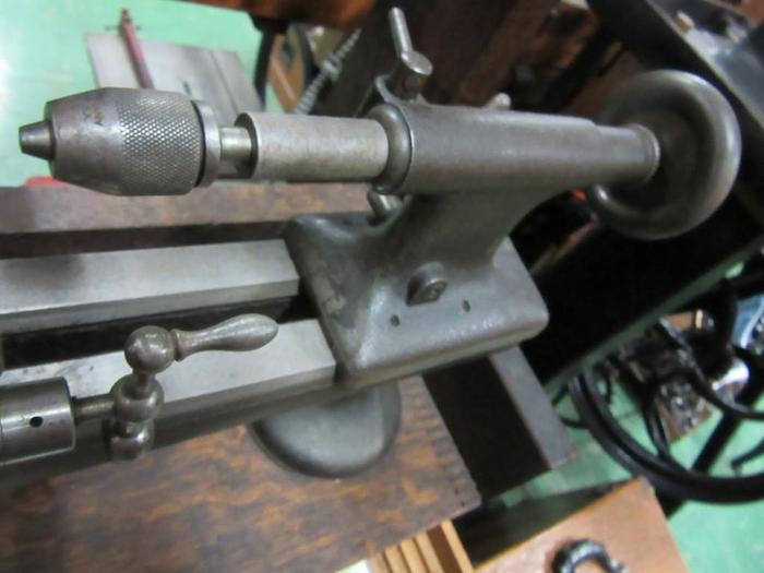 Used 5794-385 Antique American Watch Tool Co. Watchmaker’s Lathe with Wood Enclosure