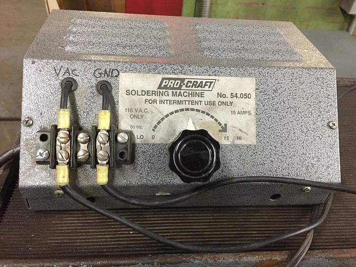 Used 2497-300 Procraft Bench Type Soldering Machine, Model # 54.050