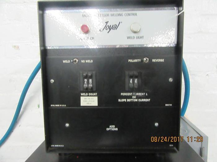 Used 1975-300 JOYAL MDL. L1G-5 5KVA BUTT WELDER WITH JOYAL MICRO PROCESSOR WELDING CONTROL