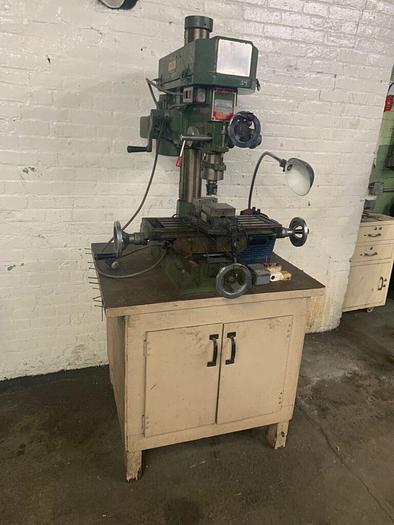 Used 5966-410 ENCO Complex Milling Drilling Machine MODEL RF-30 With Cabinet Stand