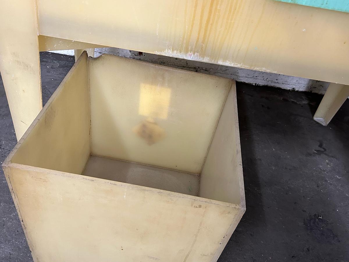 Used Polypropylene Custom Chemical Tank / Treatment Station on Legs with Drain and Catch Tank