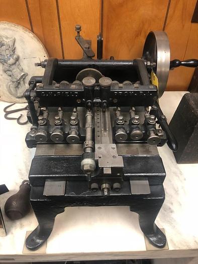 Used 0614-385 Charles Field Antique Automatic Engraving Chasing Machine Circa 1900