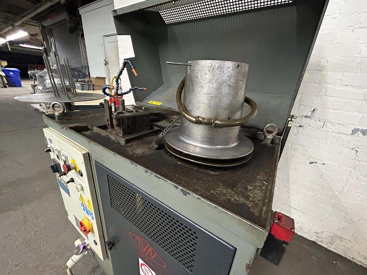 Used TVN Model T2/P Two Passages Bull Block Wire Drawing Machine, 5mm Max Gold Wire Input