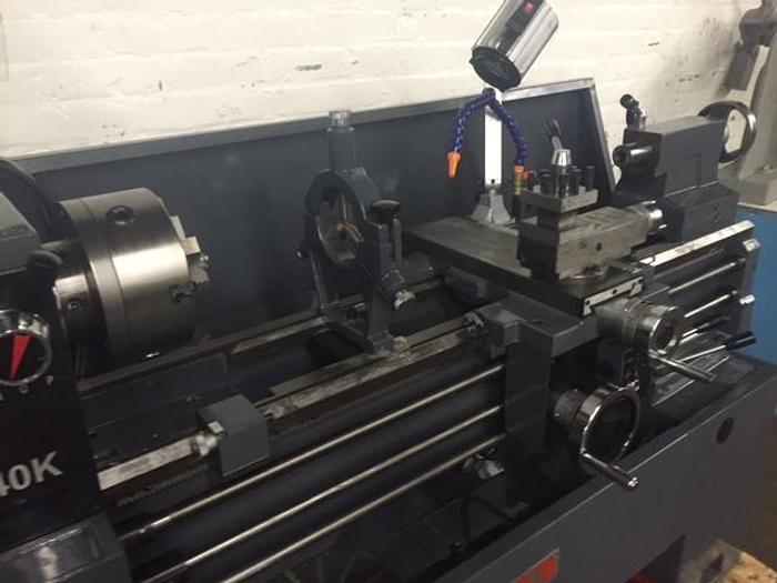 Used Clark 14″ x 40″ Geared Head Toolroom Lathe – Inch/Metric – NEW! W/DRO, TOOLING