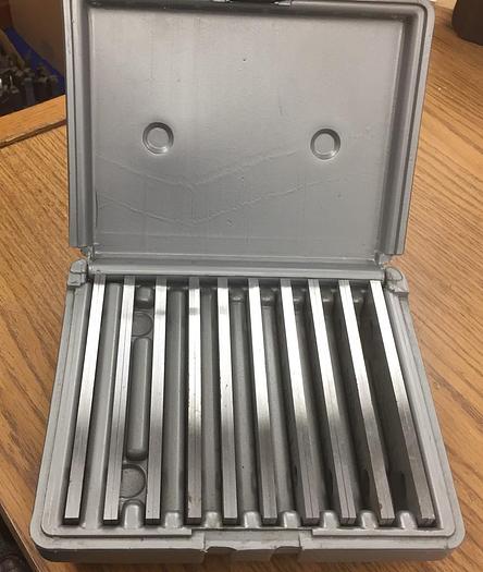 Used 2205-700 Brown & Sharpe 1/4″ Super Precision Parallels 9 Pair, Model # 599-921-4