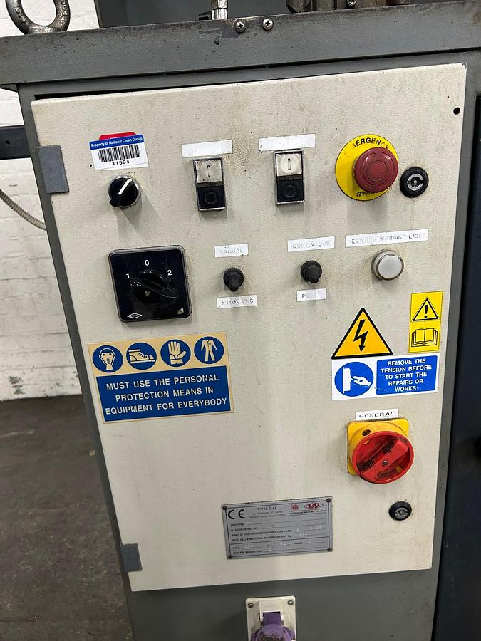 Used TVN Model T2/P Two Passages Bull Block Wire Drawing Machine, 5mm Max Gold Wire Input