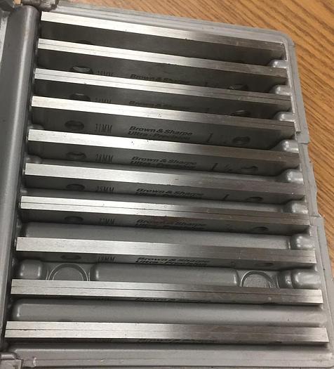 Used 2205-700 Brown & Sharpe 1/4″ Super Precision Parallels 9 Pair, Model # 599-921-4