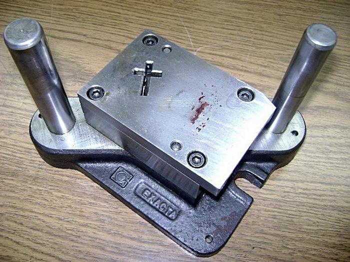 Used 1572-390 Stamping Press Tool And Die To Make Religious Cross- Jewelry Pendant