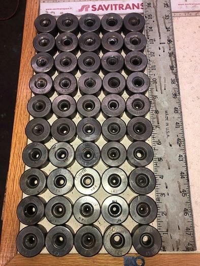 Used 3047-140 Lot of 50 Tungsten Quality Carbide Medium-Size Wire and Tube Drawing Dies