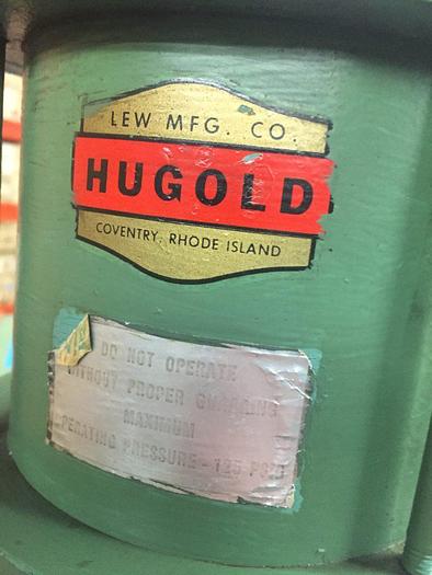 Used 2845-220 Hugold Pneumatic 3 TON Press on Stand w/PLC Dual & Palm Controls