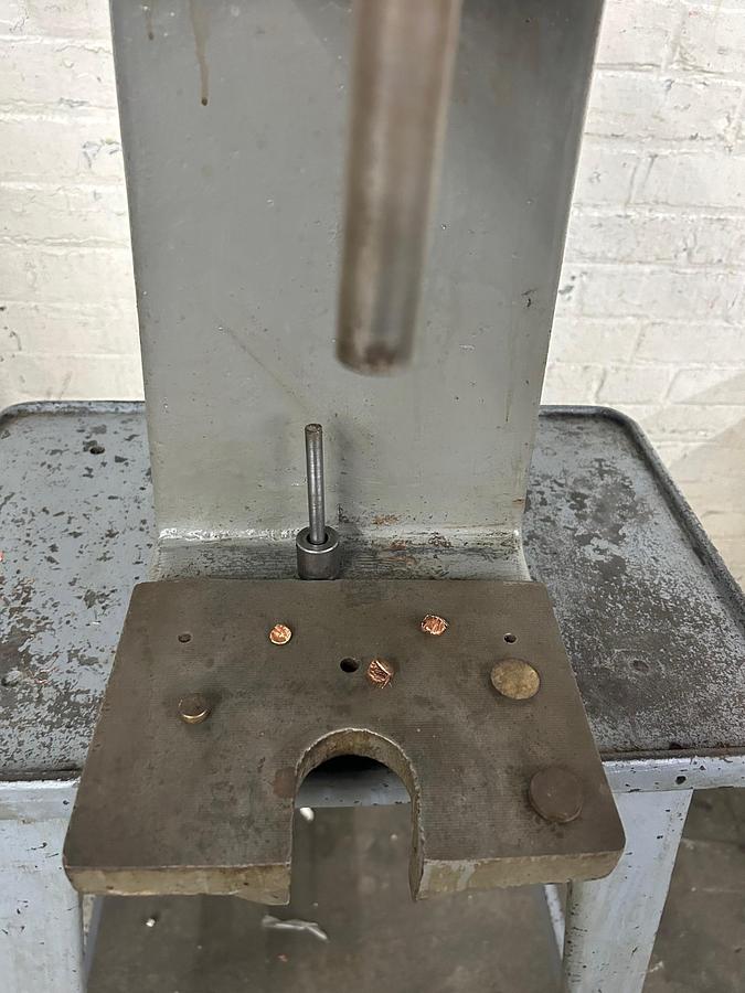 Used Greenerd #3 Hand Operated Arbor Press on H.D. Cast Iron Stand