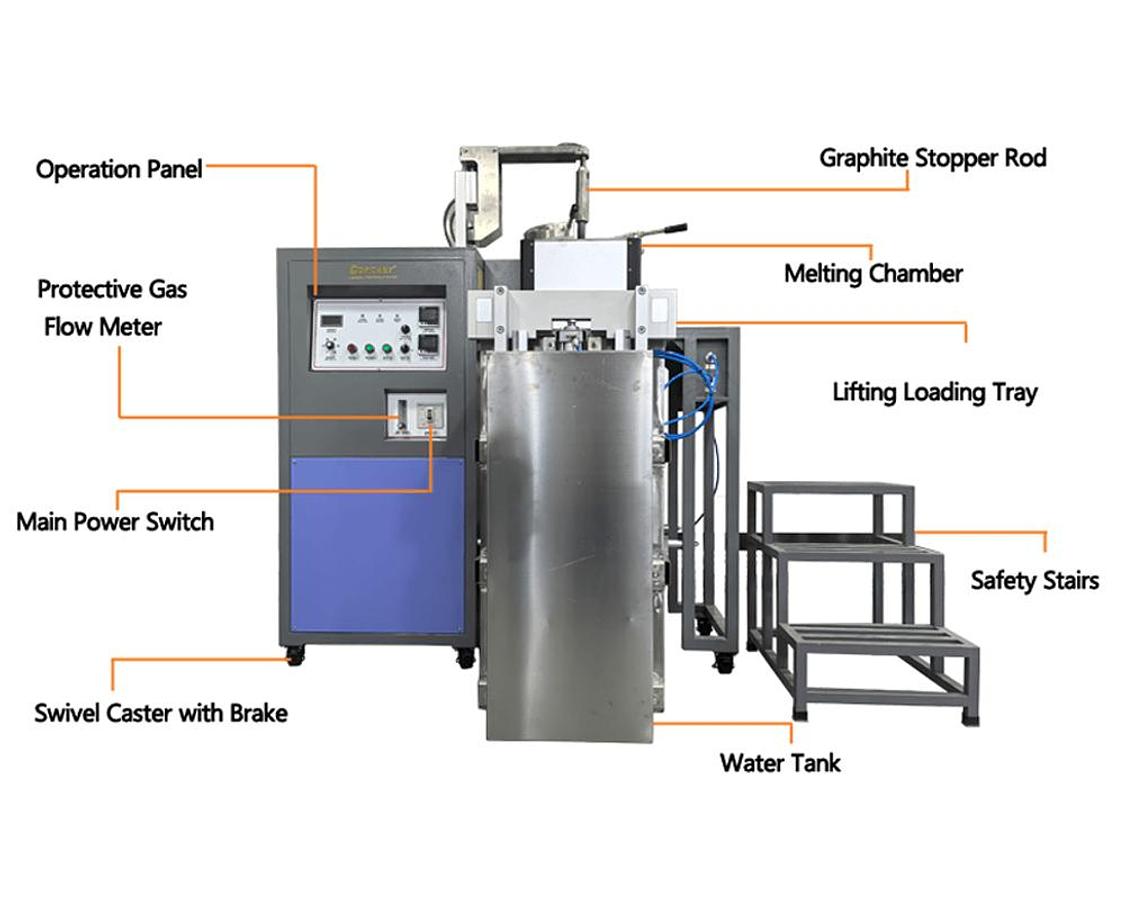 CDOCast Grain Making Machine - Gold & Silver - 20Kg Capacity - With Automatic Lifting System