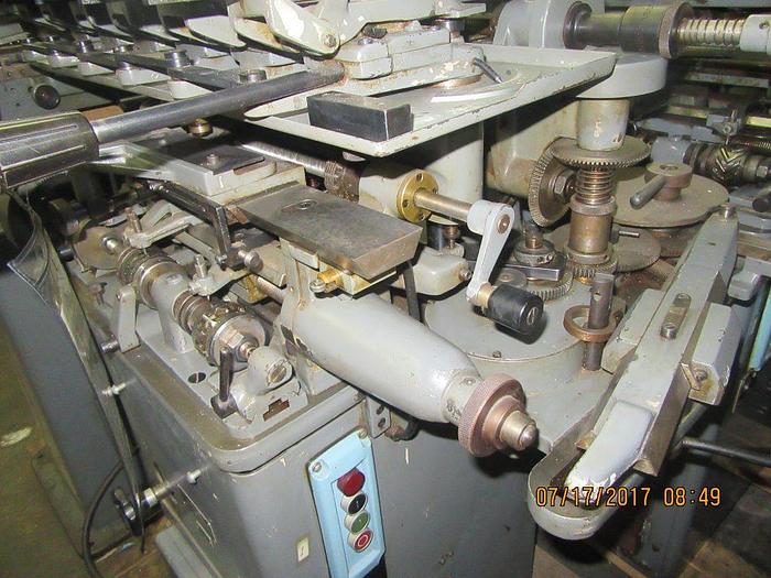 Used 7853-385 R. Gudel Type 30, 6-Position Semi-Automatic Ring/Band Brocading/Copy Engraving Machine