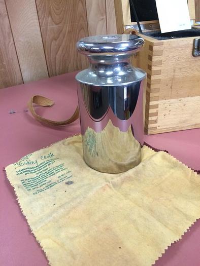 Used 1345-385 Like New Sartorius #10F, 10 KG., Chrome Balance Calibration Weight