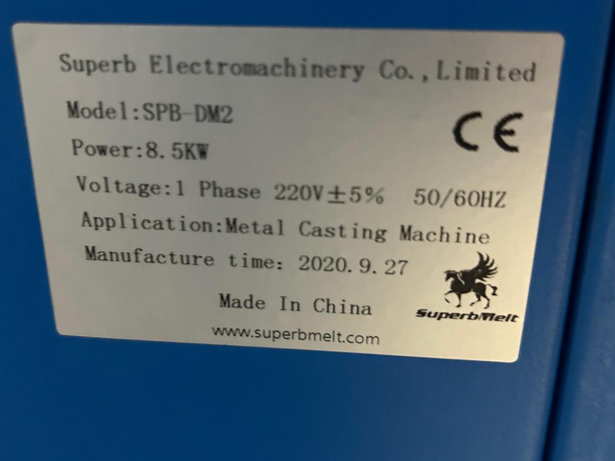 Used SuperbMelt Model SPB-DM Vacuum Casting Jewelry Making Machine