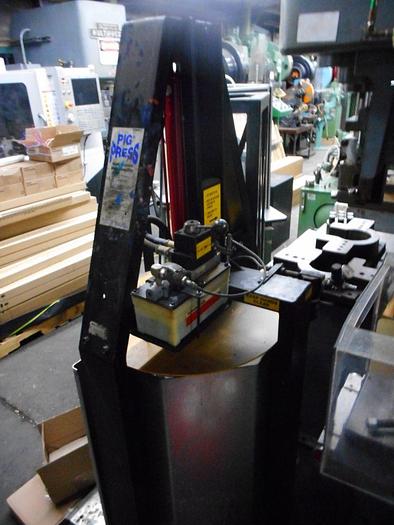 Used 2849-220 Pig Press DRM607 Spark Resistant Waste Compactor W /Structural C-Channel Frame & Aluminum Ram