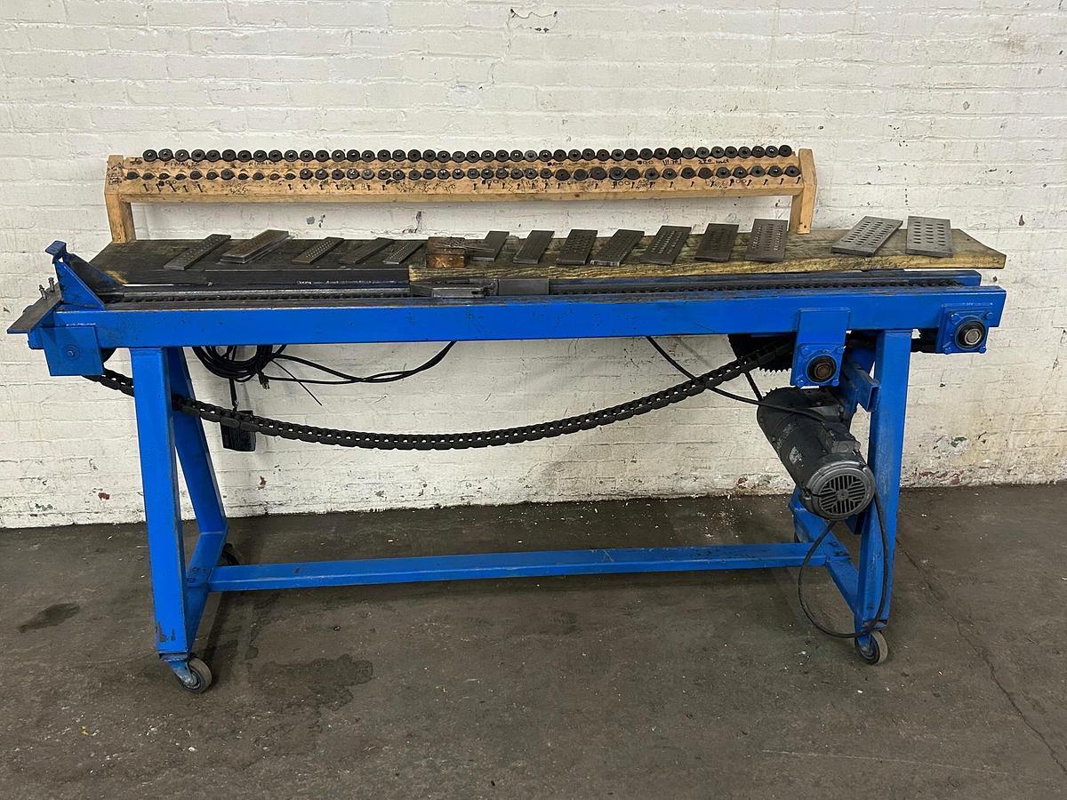 Used Power Motorized Draw Bench 6'5" Complete with Draw Dies / Draw Plates