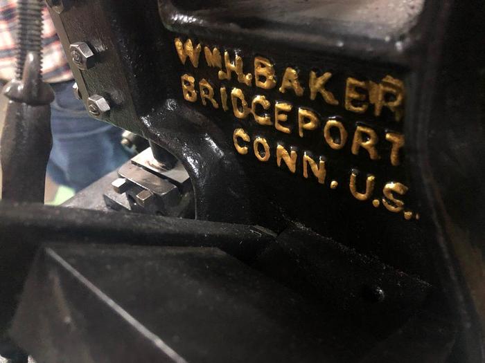 Used 3398-385 Wm.H.Baker Antique Blanking Press with Mechanical Indexing Roll Feed – Circa 1890