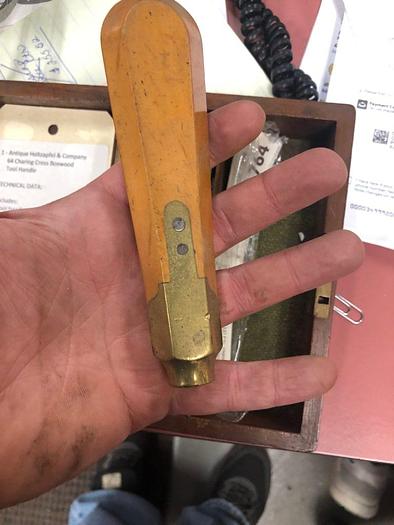 Used 2410-385 Antique Holtzapfel CIRCA 1890 Tool Handle with Tool Bits- Set In Original Box