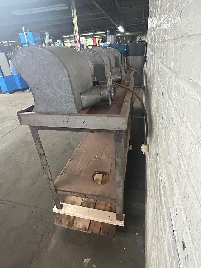 Used Dual Polishing Benches (4-Station System) with Baileigh DC-1450C 2HP Dust Collector