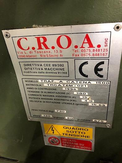 Used 3026-140 CROA Power Draw Bench / Chain Extruder 1500KG Traction Power with Variable Speed Drive