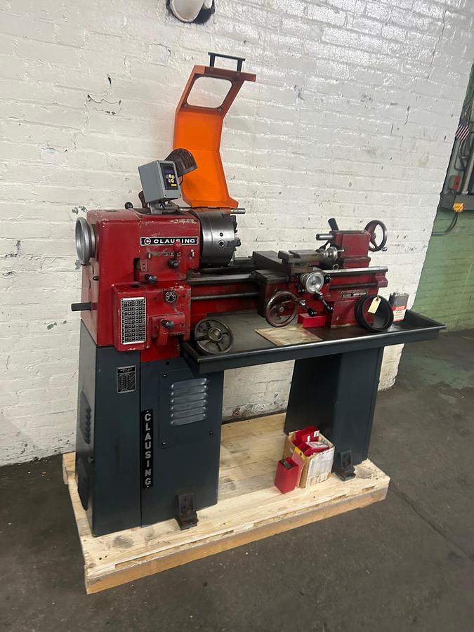 Used Clausing 10" x 24" Precision Floor Model Belt Drive Metal Cutting Lathe, Model #4903