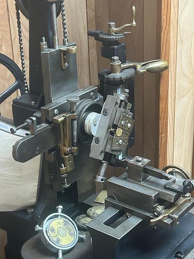 Used 7092-385 Charles Fields Type (Hall Mfg.) Straight Line Engine Turning Machine for Ornamental Engraving, Hand Operated