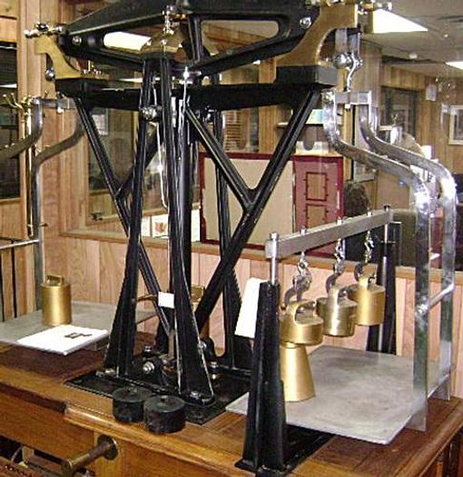 Used 1337-385 Antique L. Oertling HD Assay Bullion Balance Beam Scale Circa 1860