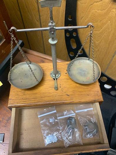 Used 1597-385 Antique Troemner Type Balance Beam Scale