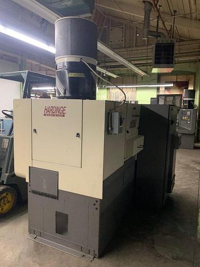 Used Hardinge CHNC-III CNC LATHE, Fanuc 18T, Hardinge Bar Feed
