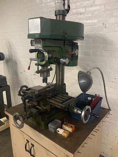 Used 5966-410 ENCO Complex Milling Drilling Machine MODEL RF-30 With Cabinet Stand