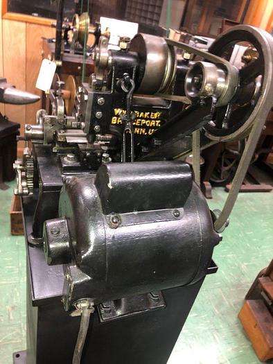 Used 3398-385 Wm.H.Baker Antique Blanking Press with Mechanical Indexing Roll Feed – Circa 1890