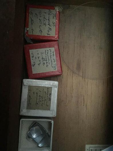 Used 0130-385 Christian Becker Inc Wood & Glass Case Balance Beam Scale