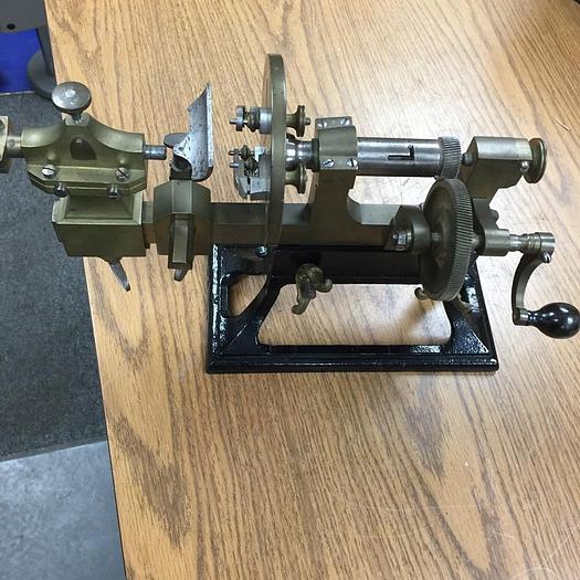 Used 2468-385 Antique Bench Model Watchmaker’s Hand Operated Lathe