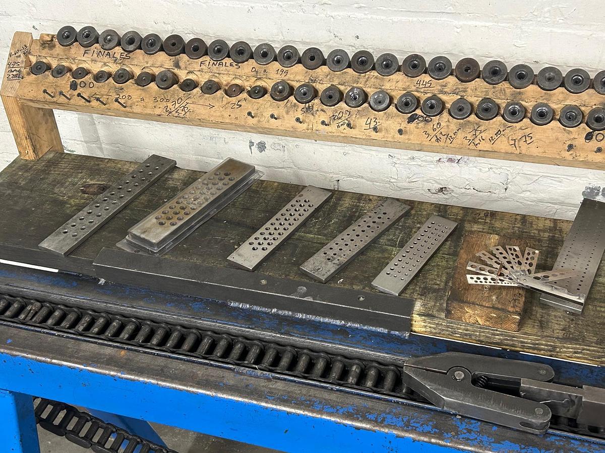 Used Power Motorized Draw Bench 6'5" Complete with Draw Dies / Draw Plates