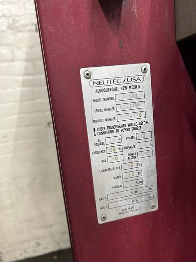 Used Neutec J10 B - Vacuum Induction Casting Machine Neutec / USA