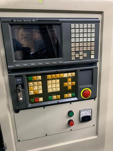 Used Hardinge CHNC-III CNC LATHE, Fanuc 18T, Hardinge Bar Feed