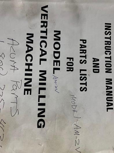 Used Acra AM2V 3HP Variable Speed Vertical Milling Machine – Power Feed, DRO, Tooling, New 1996!