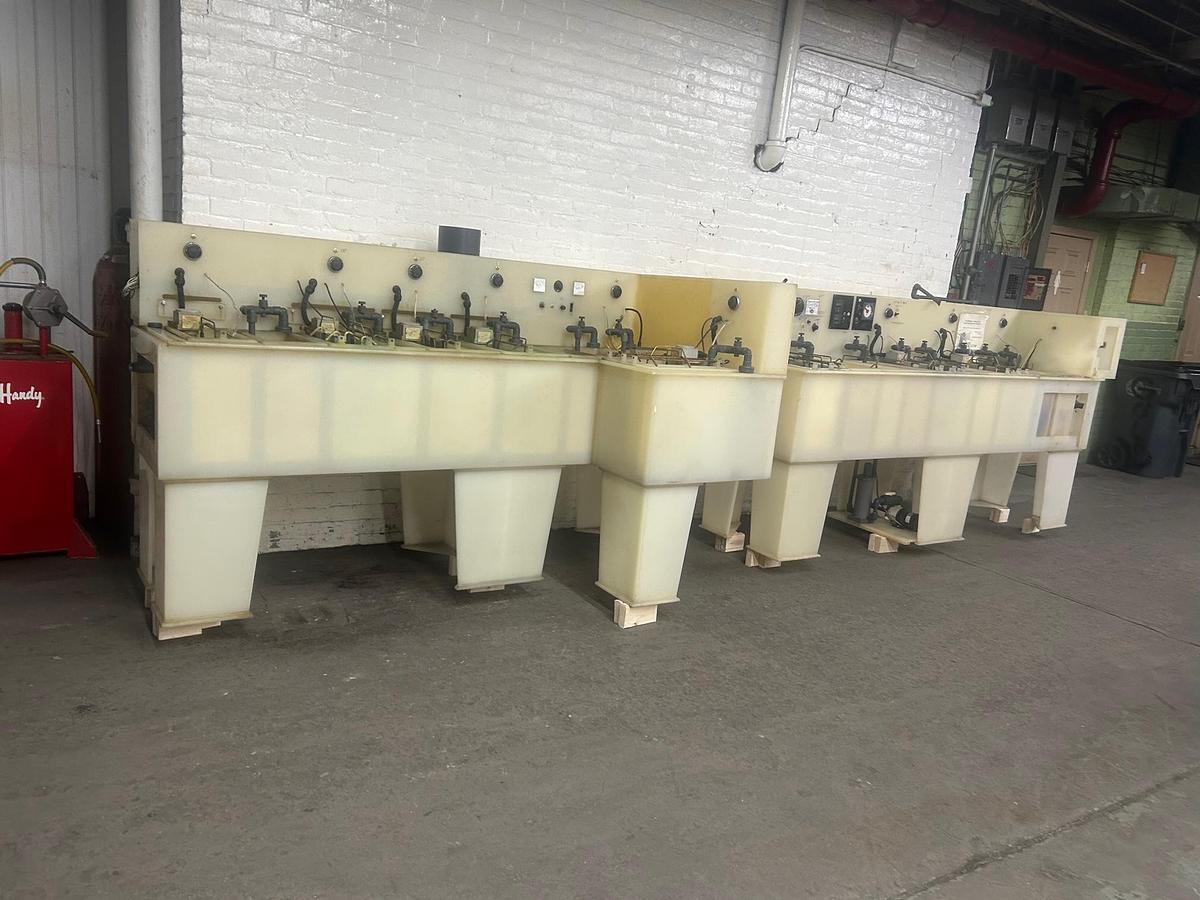 Used Manual Dip Plating Line: Dual Station, Poly-Pro Construction for Jewelry Gold, Silver Nickel Copper