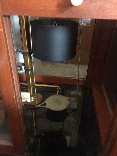 Used 0130-385 Christian Becker Inc Wood & Glass Case Balance Beam Scale